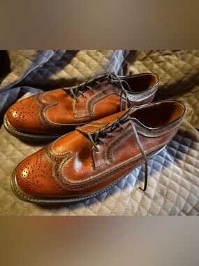 Vtg Shoe Classics for JC Penny Men’s Wingtip Brogue Leather Dress Shoes - Brown